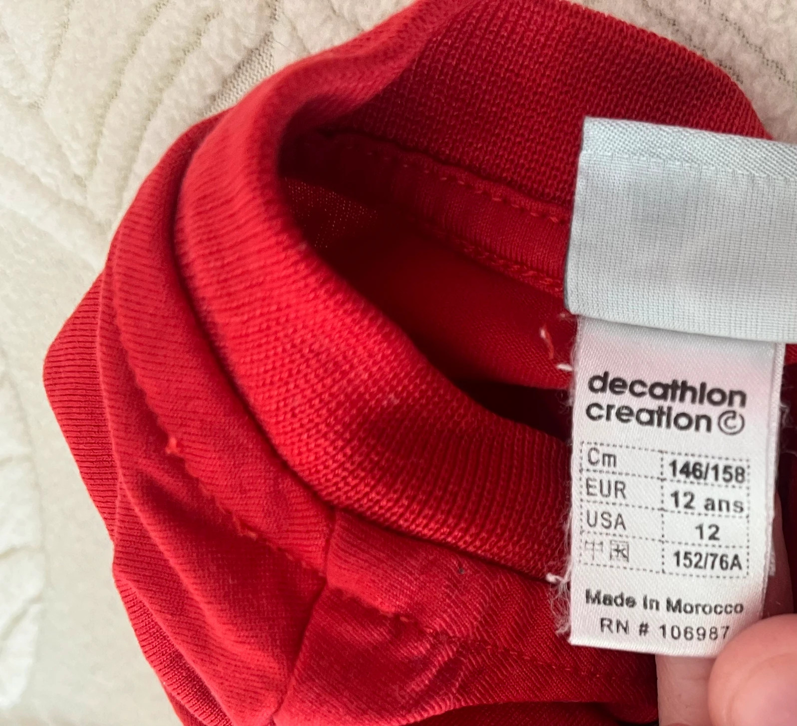 T-shirt de sport MC ~ Decathlon rouge ~ Taille 12 ans – Decathlon – taille 12 ans / 152 cm 3