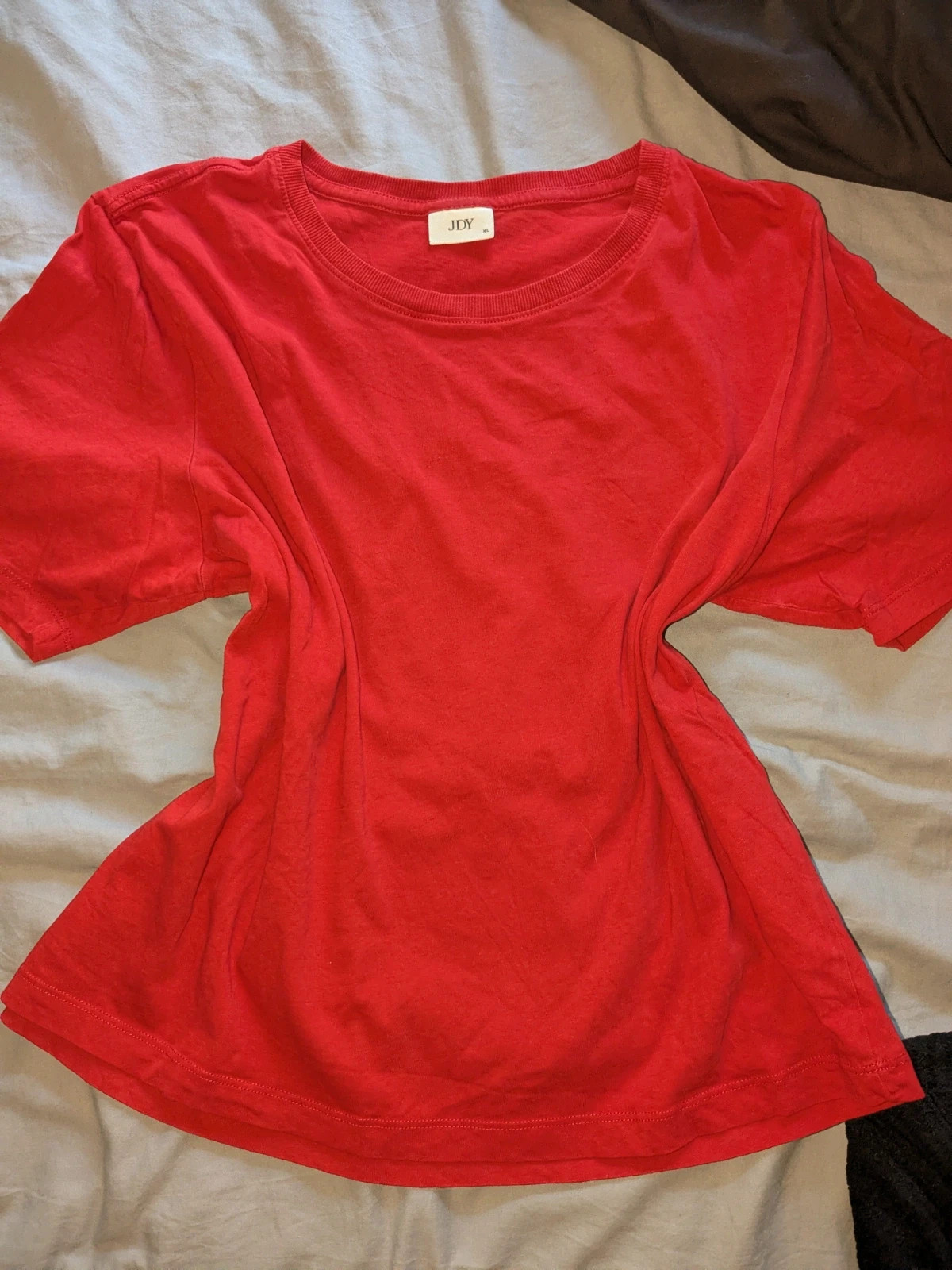 t-shirt rouge uni à manches courtes - JDY -XL 3€ – JDY – taille XL / 42 / 14 4