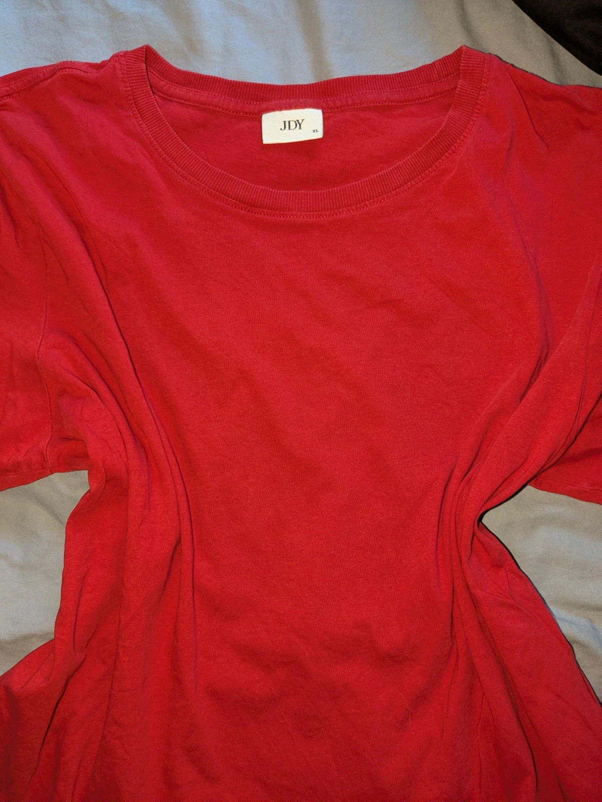 t-shirt rouge uni à manches courtes - JDY -XL 3€ – JDY – taille XL / 42 / 14 5