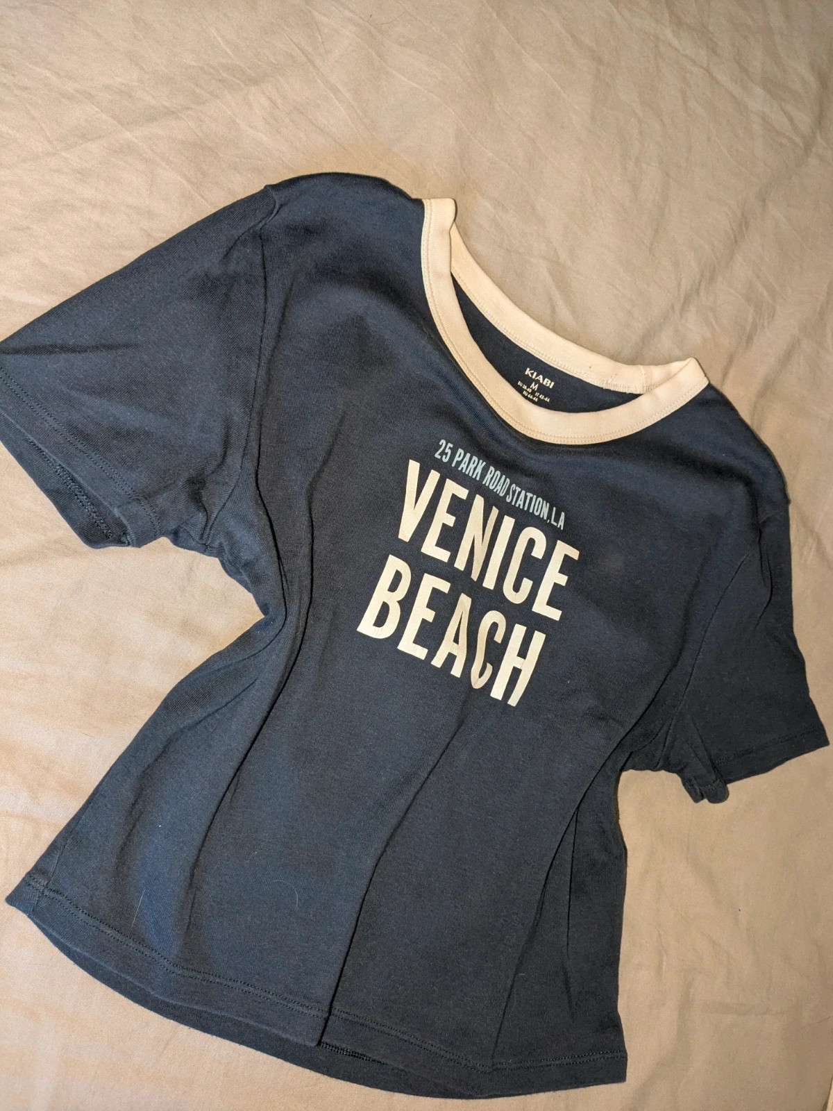 KIABI Cropped bleu marine imprimé Venice Beach - M (38) 3€