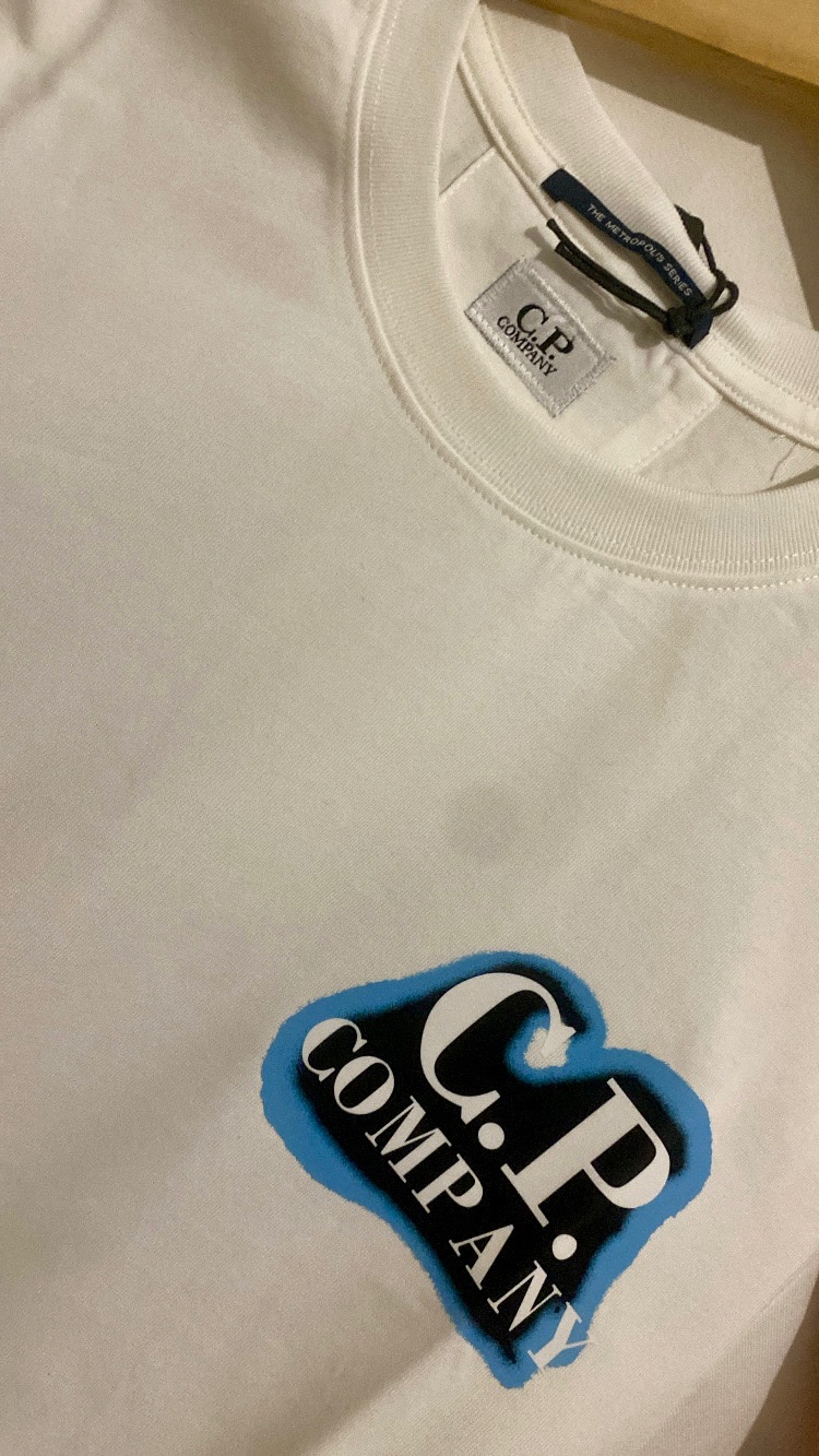 T-shirt CP Company Mercerized Jersey Blanc Neuf Taille M-L Authentique 6