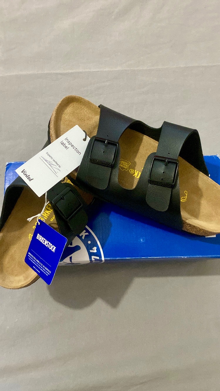 Sandales Birkenstock Arizona Noir Cuir Neuf Taille 39 Authentique