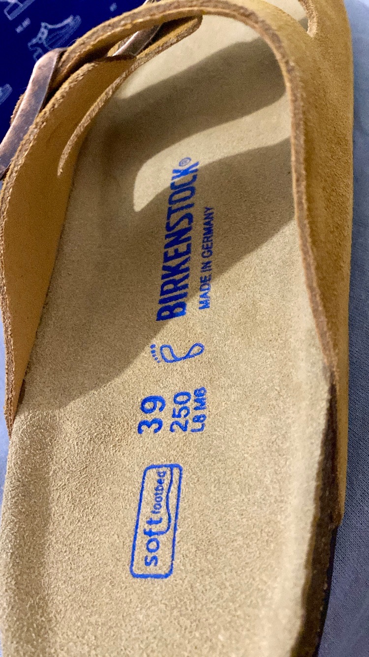 Sandales Birkenstock Arizona Camel Suède Neuf Taille 39 Authentique 5