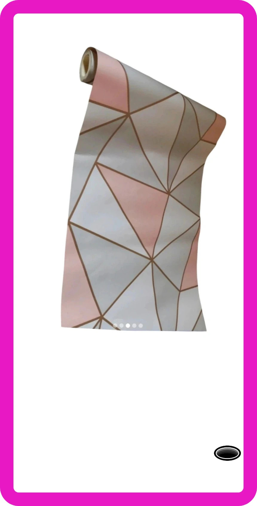 1 rouleau papier peint asymétrique très beau gris blanc rose – Rose 2