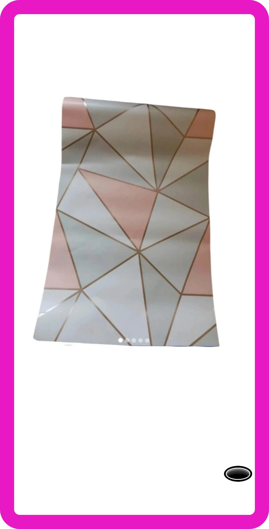 1 rouleau papier peint asymétrique très beau gris blanc rose