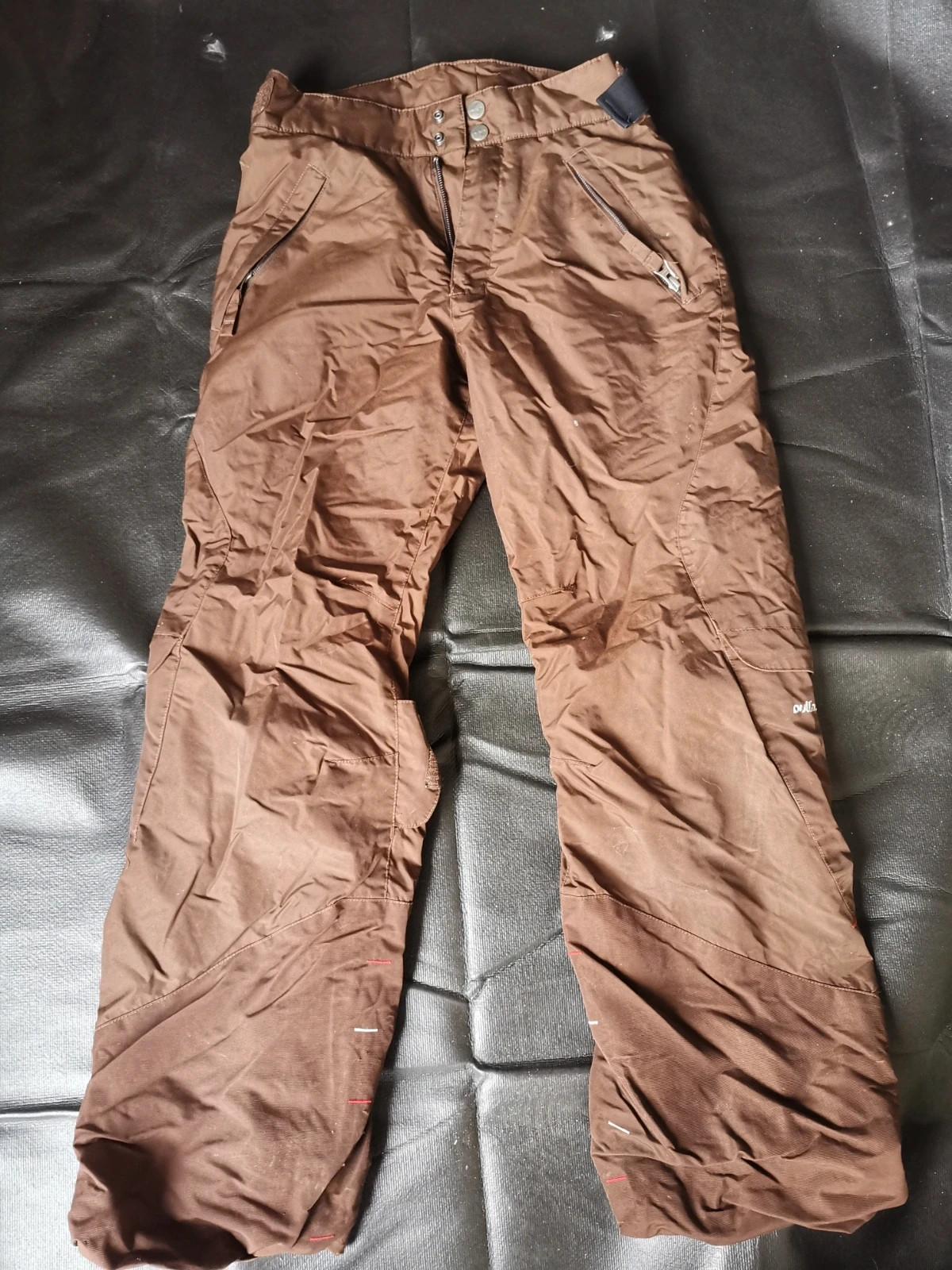 Combinaison de ski pantalon taille 10 ans chaude et imperméable marron mixte pull n fit decathlon