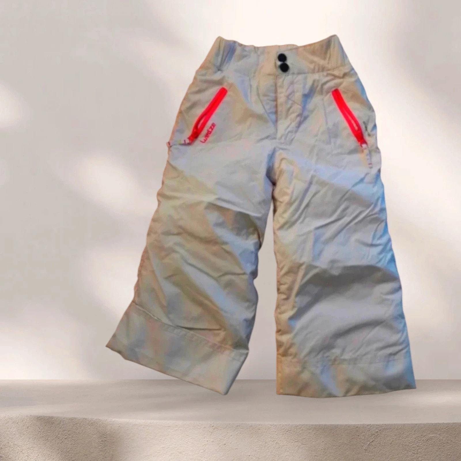 Combinaison de ski pantalon taille 4 ans chaude et imperméable décathlon blanc rose wedze