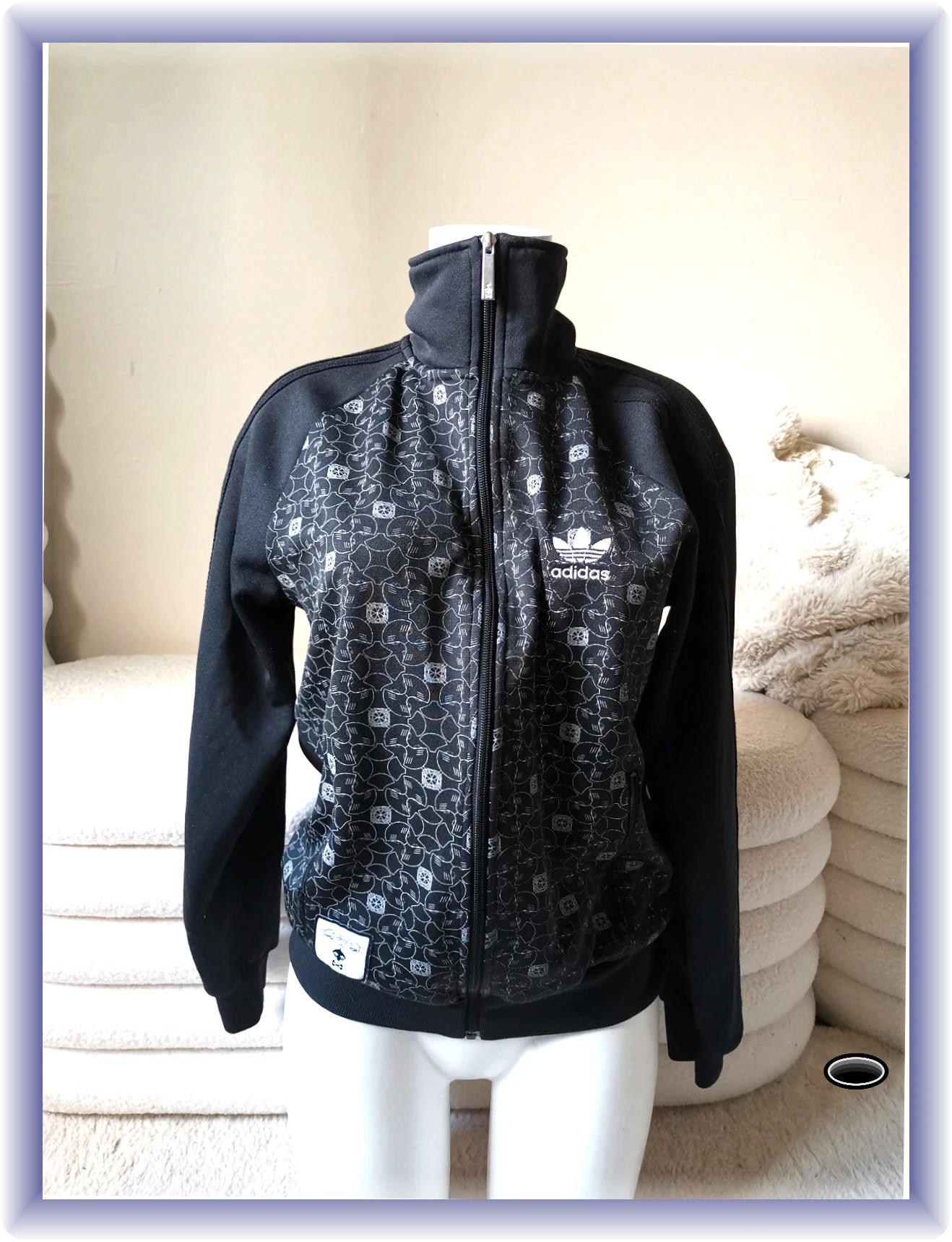 Veste de survêtement graphique Adidas Édition spéciale Sign off Wars Noir/Blanc Homme s