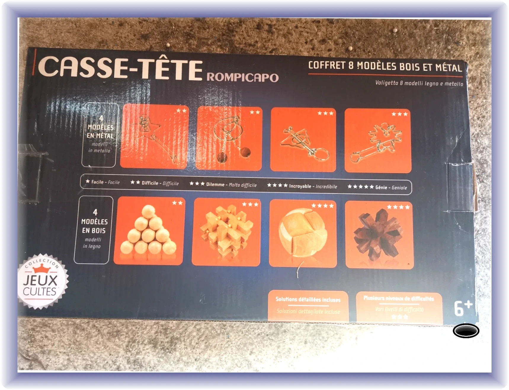 Jeu casse tête coffret plusieurs modèle – jeu culte 2