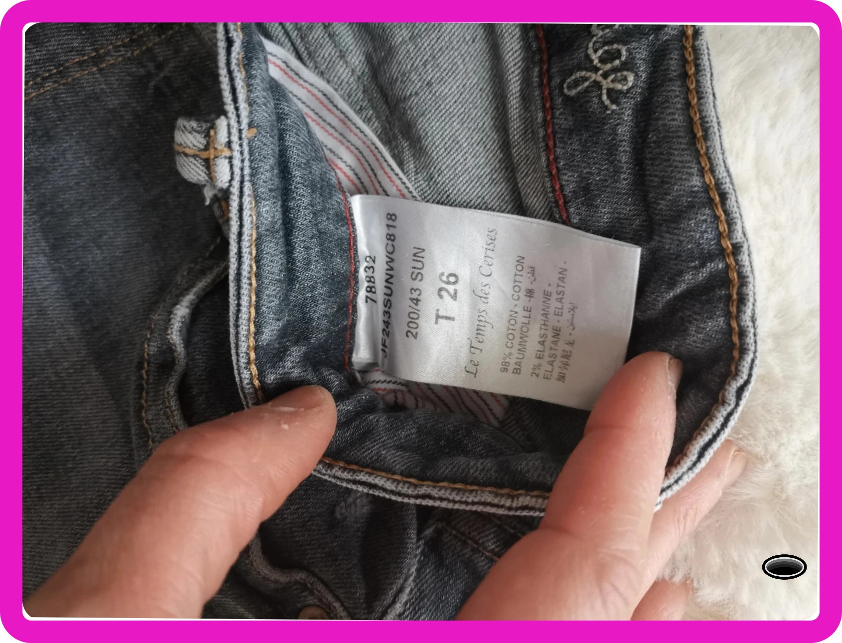 Jean le temps des cerises héritages taille 26 – Le Temps des Cerises – taille S / 36 / 8 5