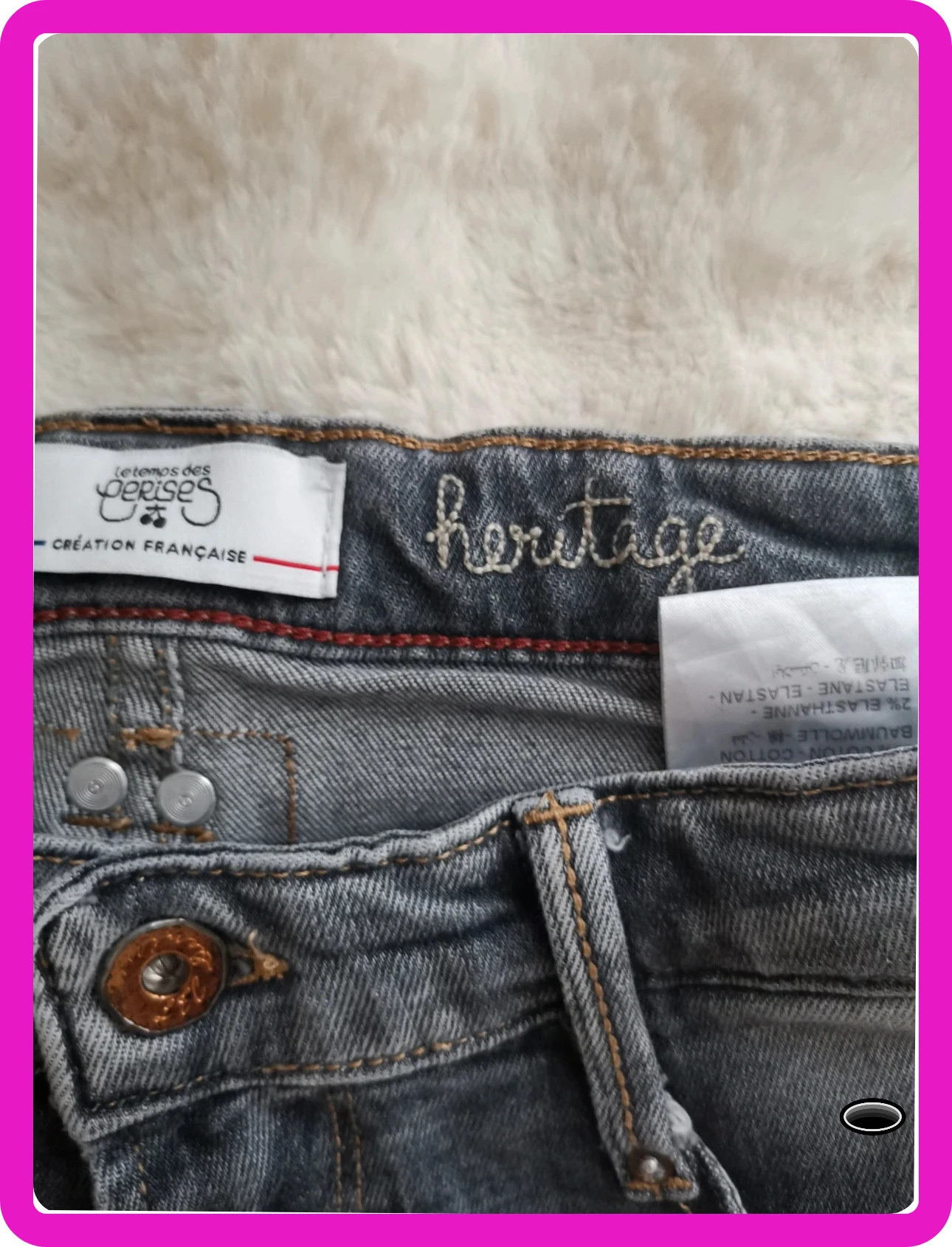 Jean le temps des cerises héritages taille 26 – Le Temps des Cerises – taille S / 36 / 8 4