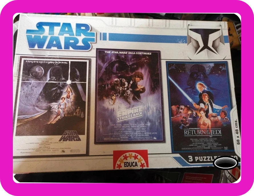Lot de 3 puzzles vintage 1000 pièces star wars
