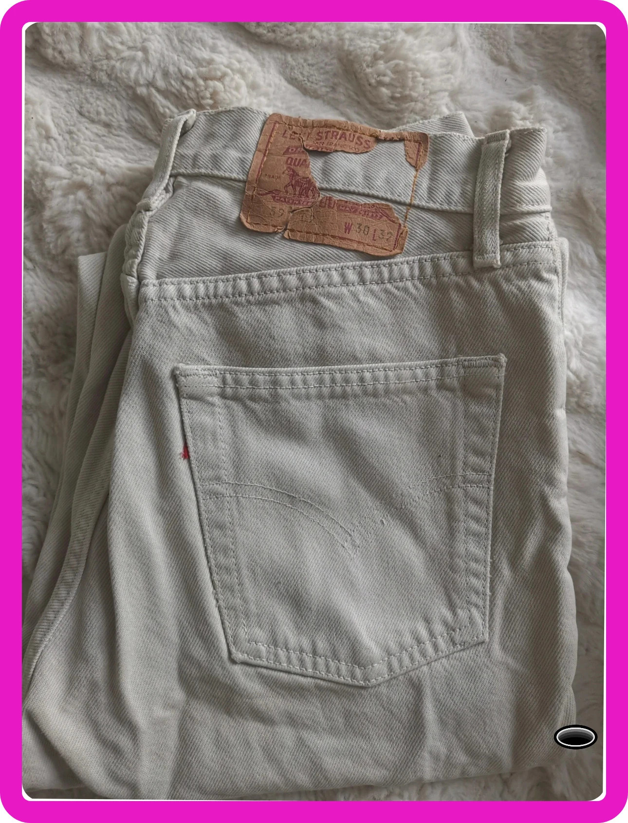 Jean. Vintage beige levis 591 w30 L32 beige