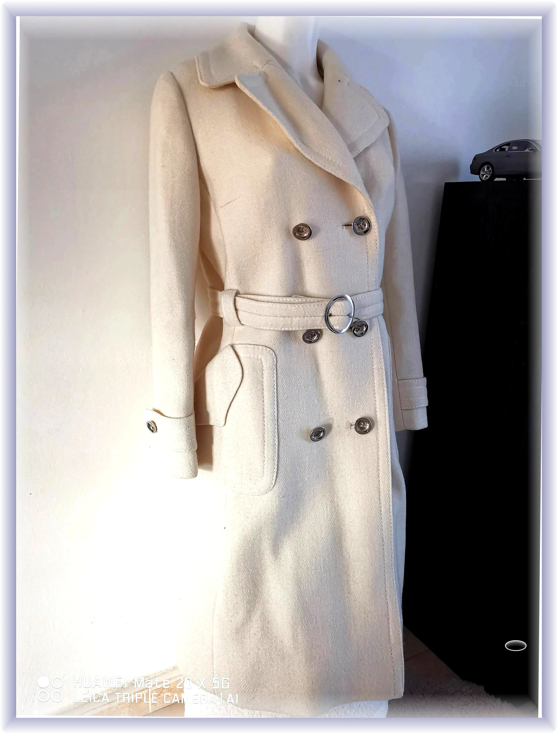 superbe manteau crème fabrication française taille L très belle qualité – taille L / 40 / 12 5