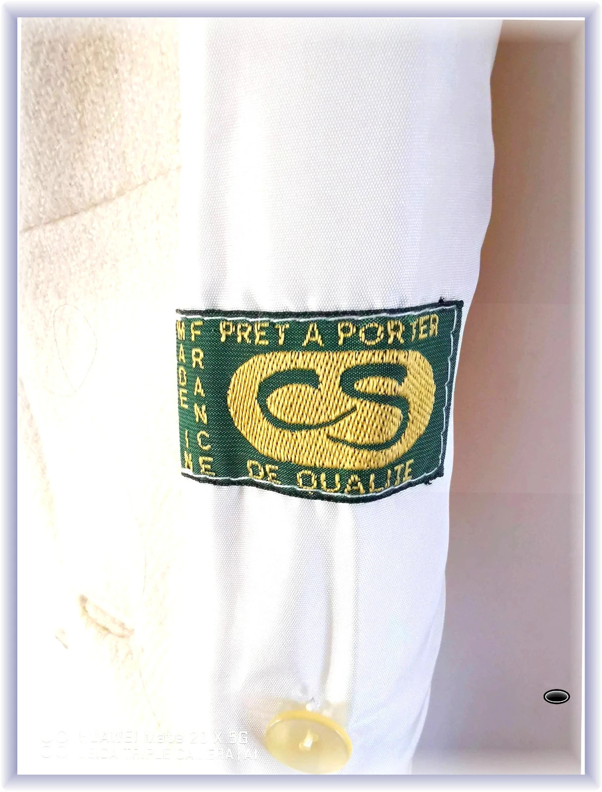 superbe manteau crème fabrication française taille L très belle qualité – taille L / 40 / 12 2