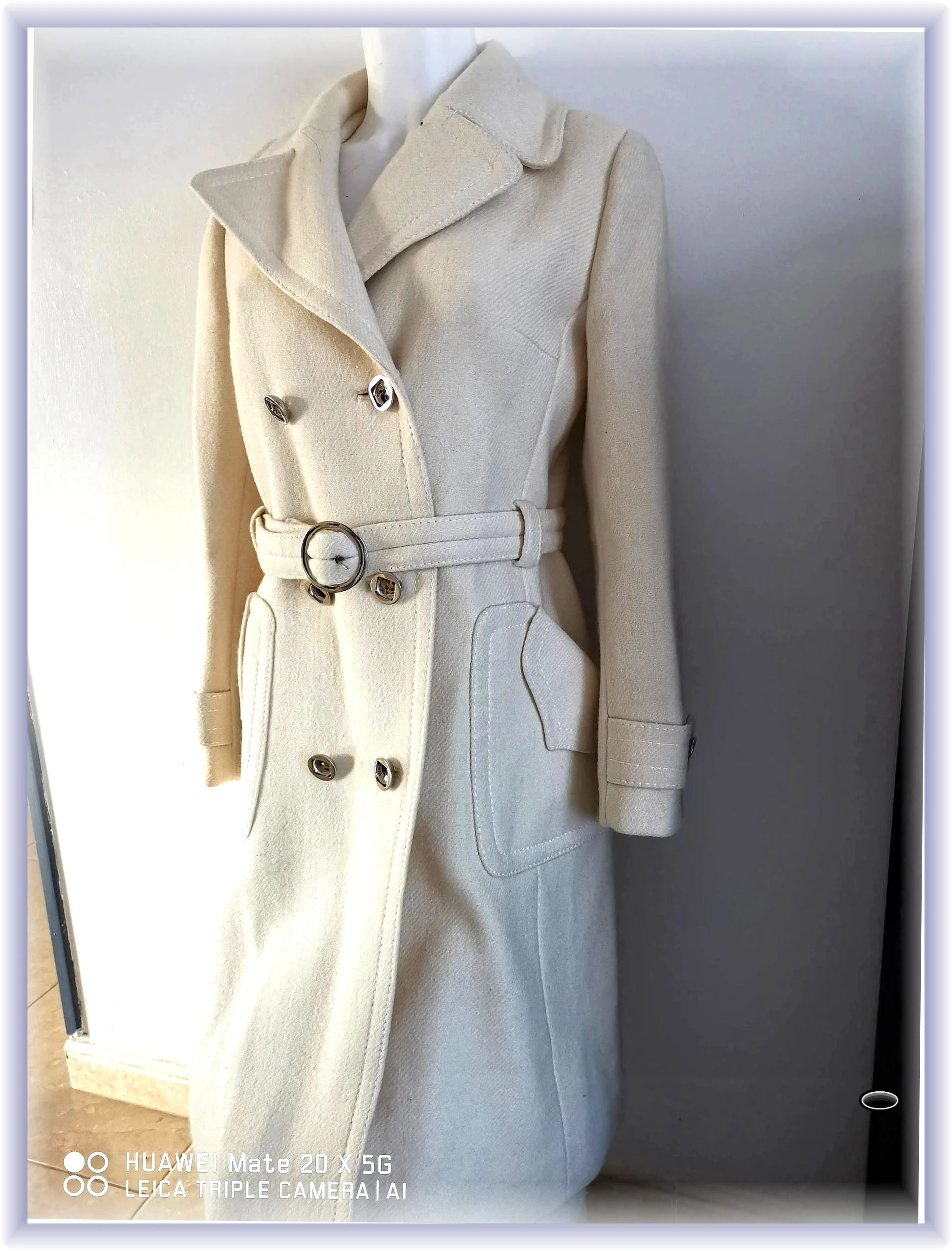 superbe manteau crème fabrication française taille L très belle qualité – taille L / 40 / 12 4