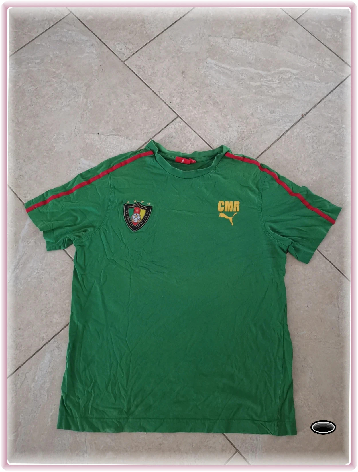 Maillot de foot puma vintage taille L FFC fédération Cameroun aise de football vintage