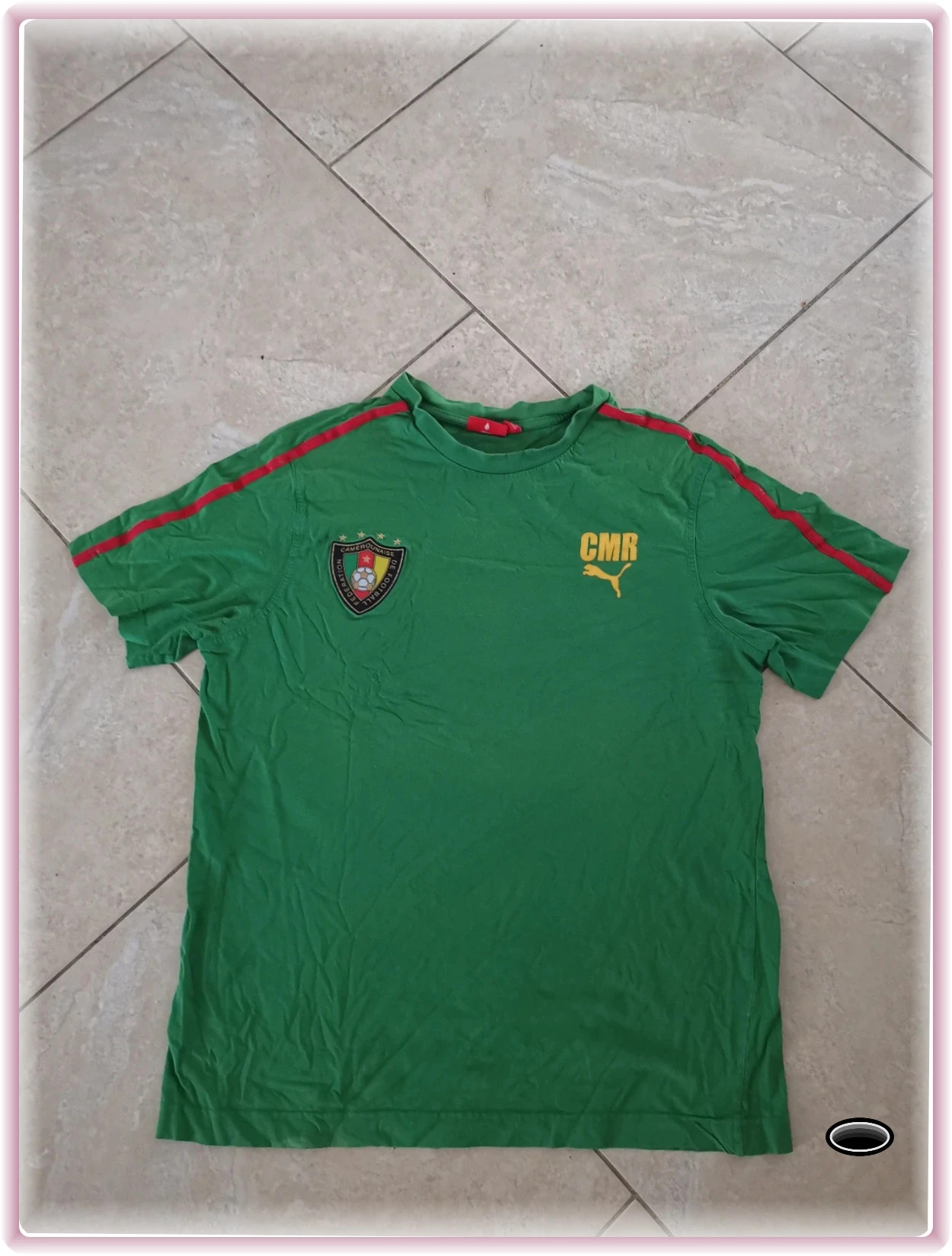 Maillot de foot puma vintage taille L FFC fédération Cameroun aise de football vintage – Puma – taille L 3