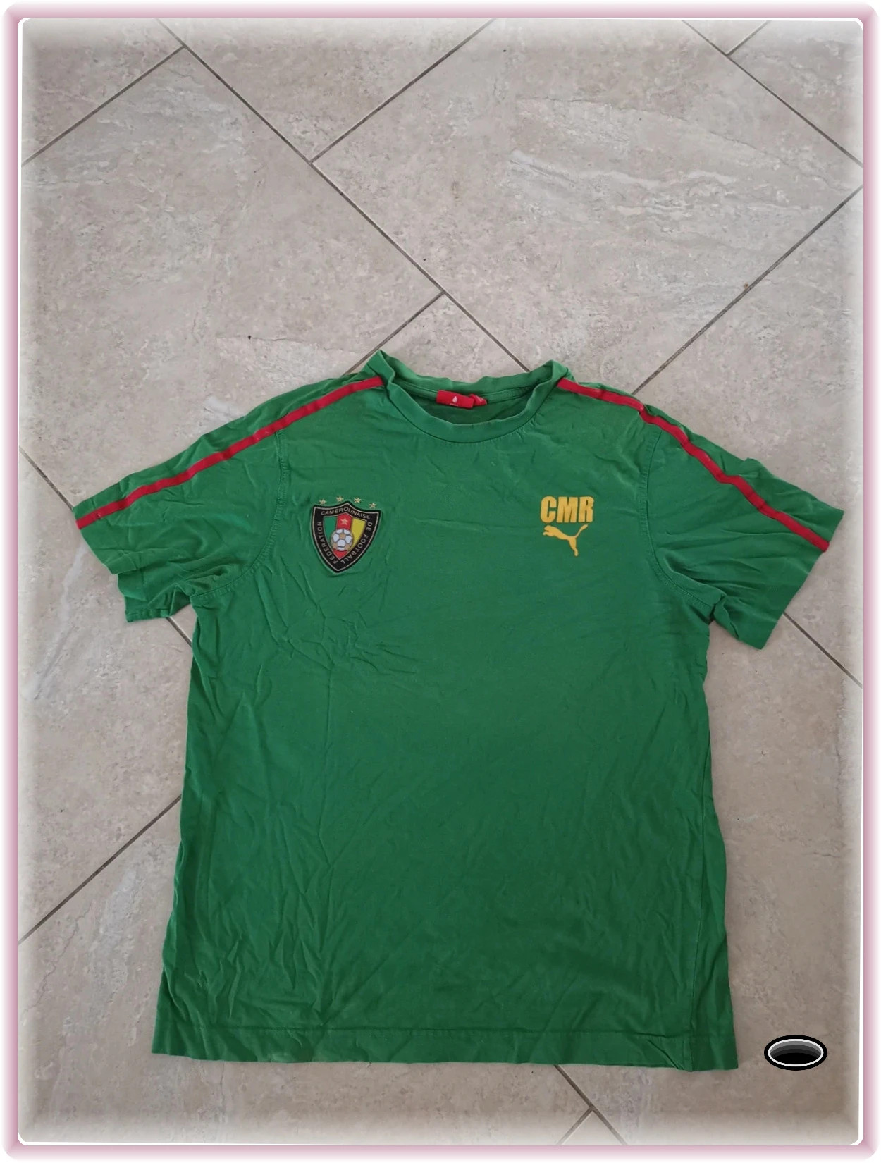Maillot de foot puma vintage taille L FFC fédération Cameroun aise de football vintage – Puma – taille L 2