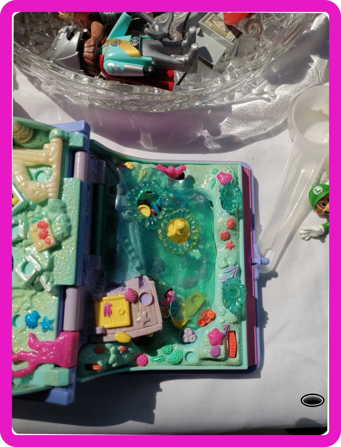 Polly Pocket Bluebird 1995 Sparkling Mermaid Adventure Book livre avec 1 figurine – Polly Pocket – taille Taille unique 4