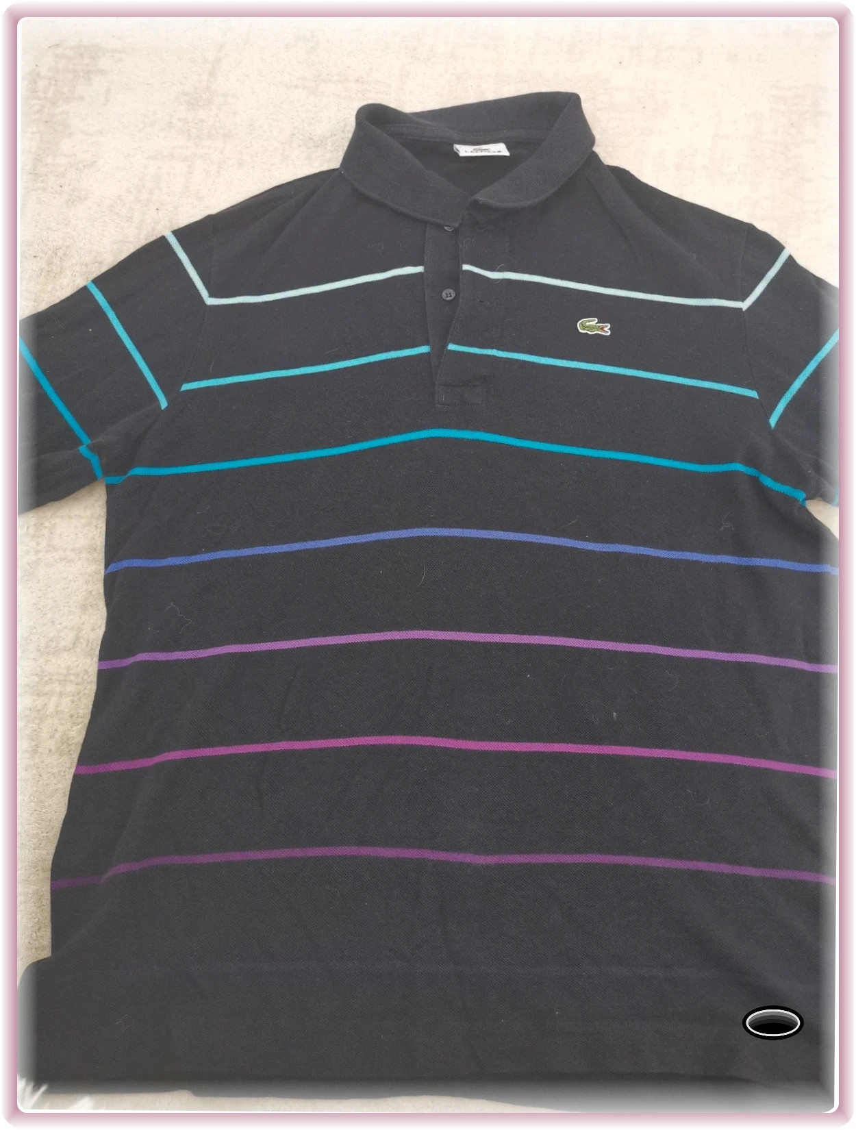 Polo lacoste manche longue taille M