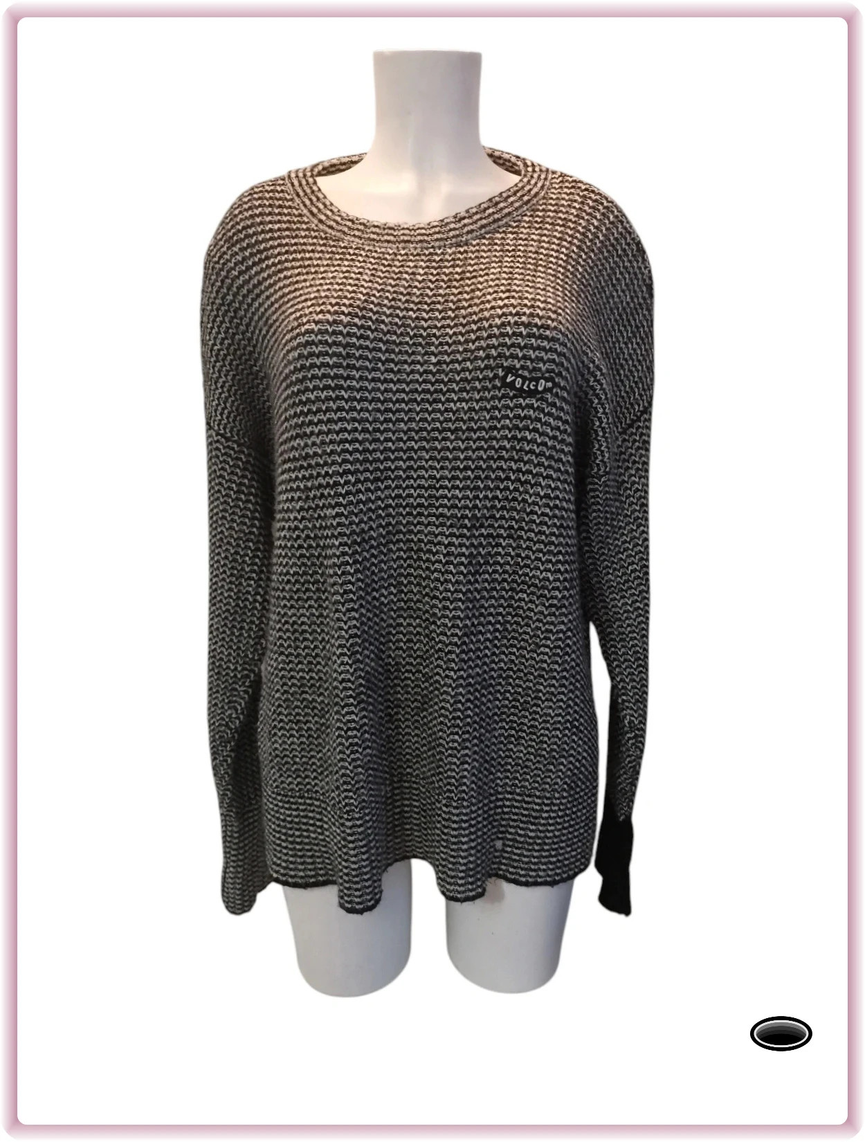 pull volcom taille xs gris noir