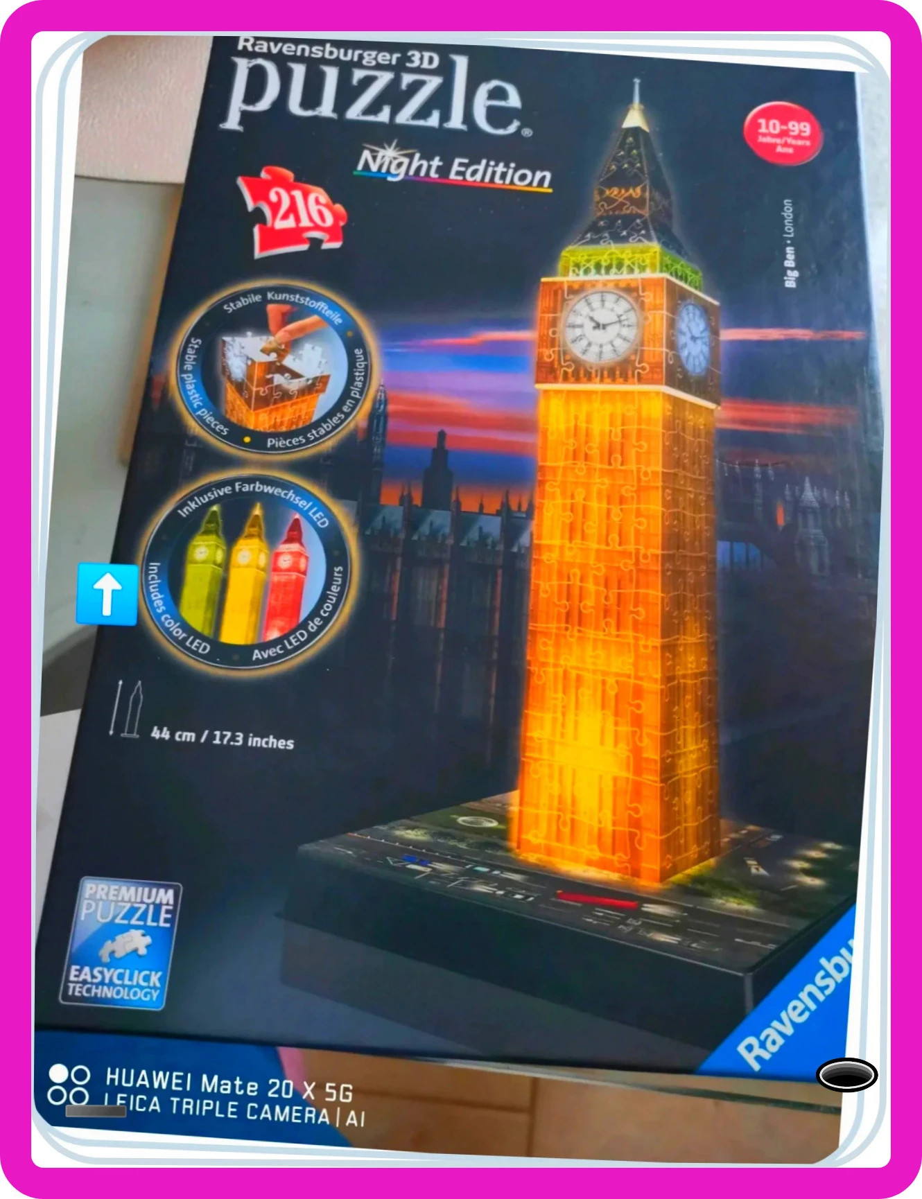 puzzle 3D big Ben manque la lumière sinon complet – Ravensburger 2
