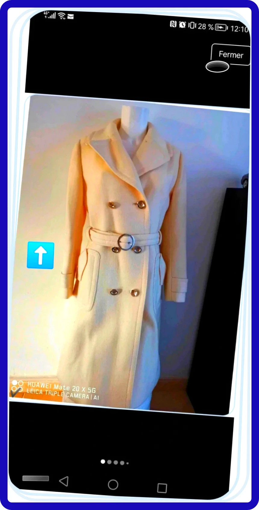 superbe manteau crème fabrication française taille L très belle qualité – Belle – taille L / 40 / 12 2