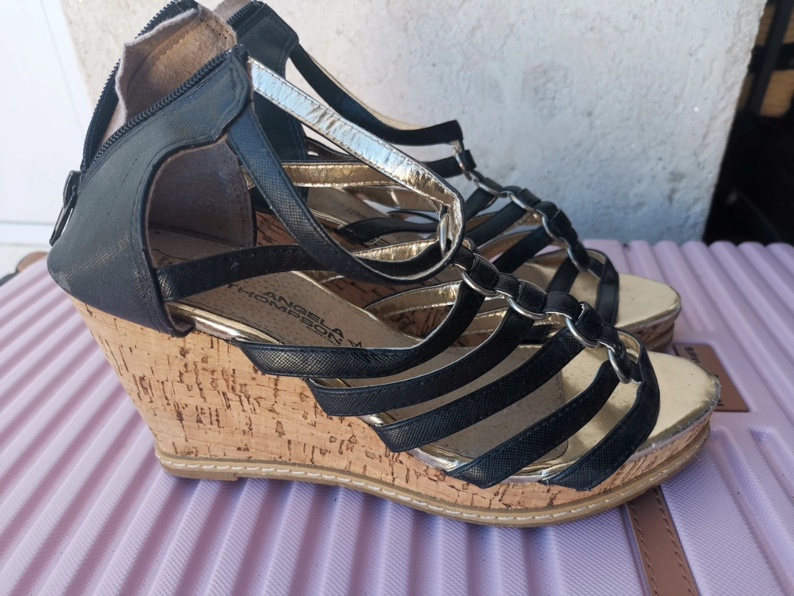 Chaussure compense taille 38 angela thompson sous pied cuir – Angela Thompson – taille 38 3