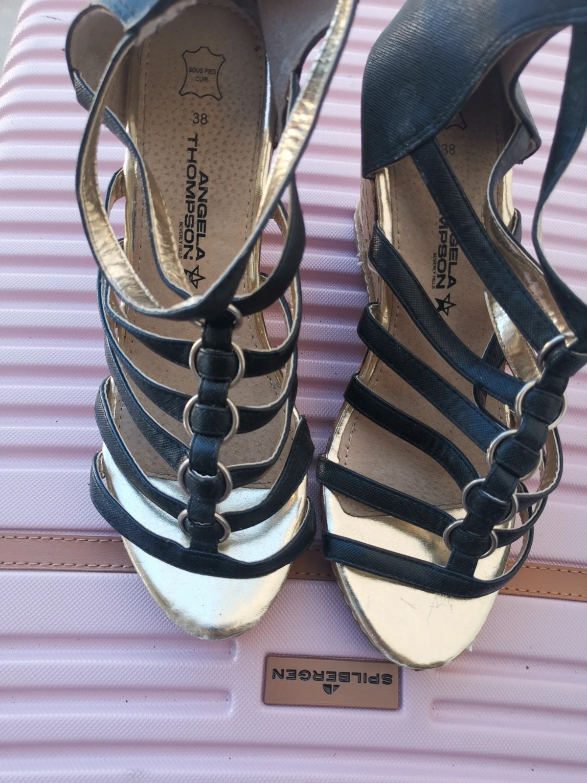 Chaussure compense taille 38 angela thompson sous pied cuir – Angela Thompson – taille 38 2