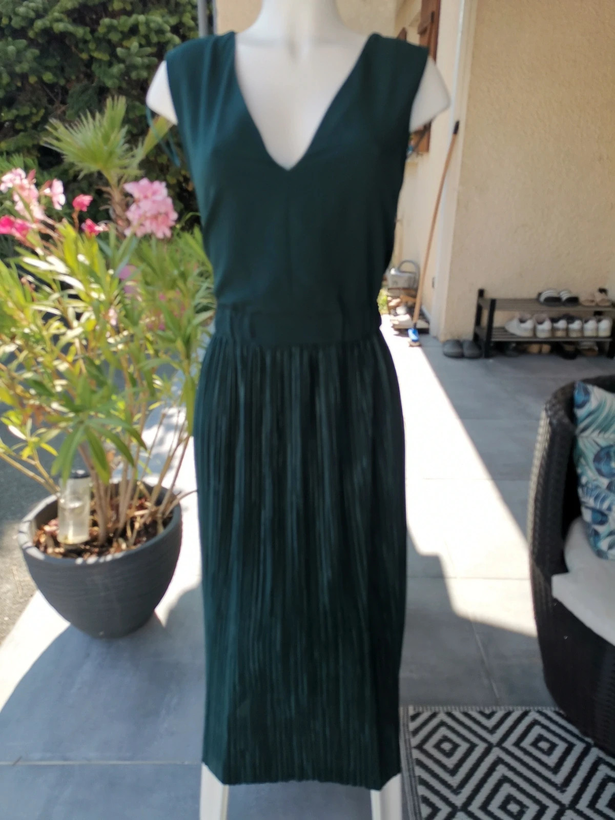 Très belle robe taille M vert bouteille longue – indépendant – taille M / 38 / 10 2