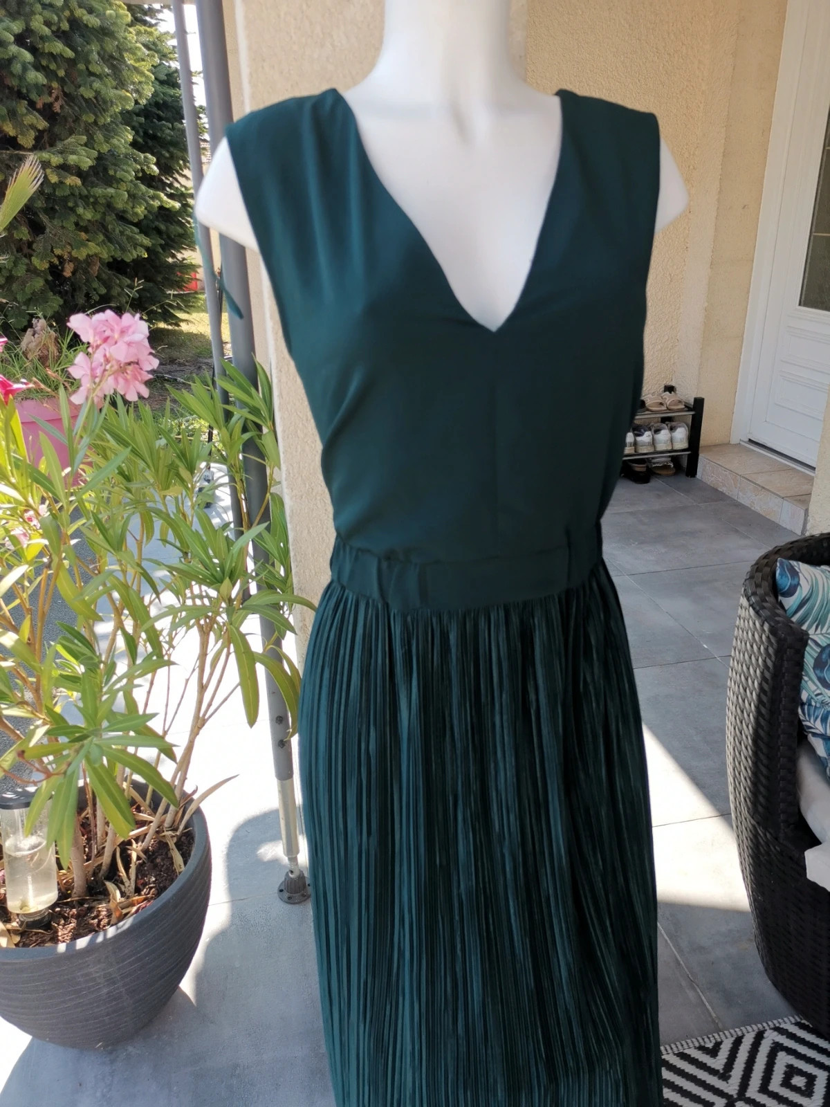 Très belle robe taille M vert bouteille longue – indépendant – taille M / 38 / 10 4