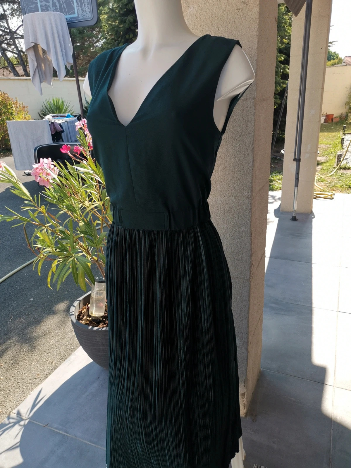 Très belle robe taille M vert bouteille longue – indépendant – taille M / 38 / 10 3