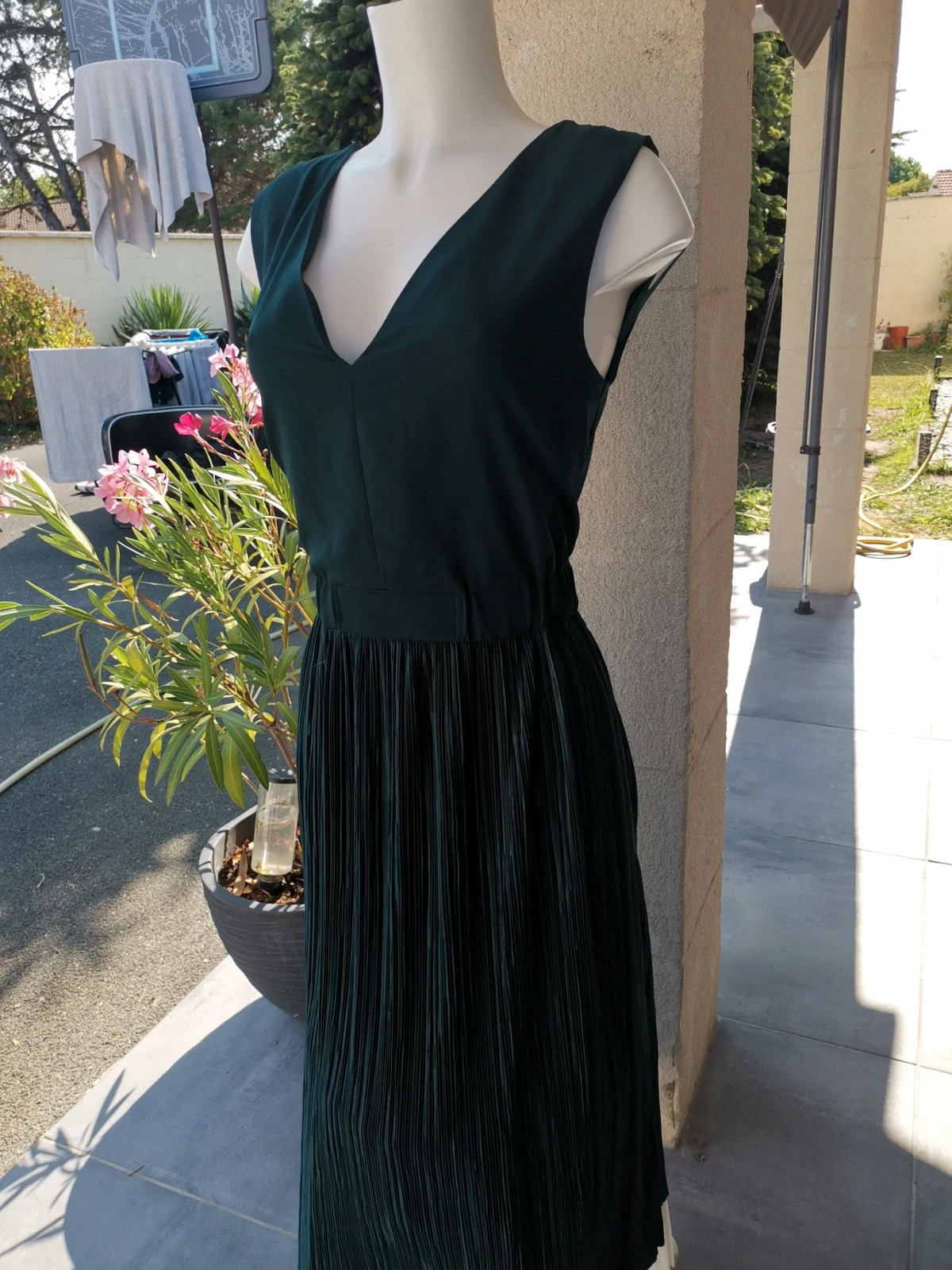 Très belle robe taille M vert bouteille longue – indépendant – taille M / 38 / 10 5