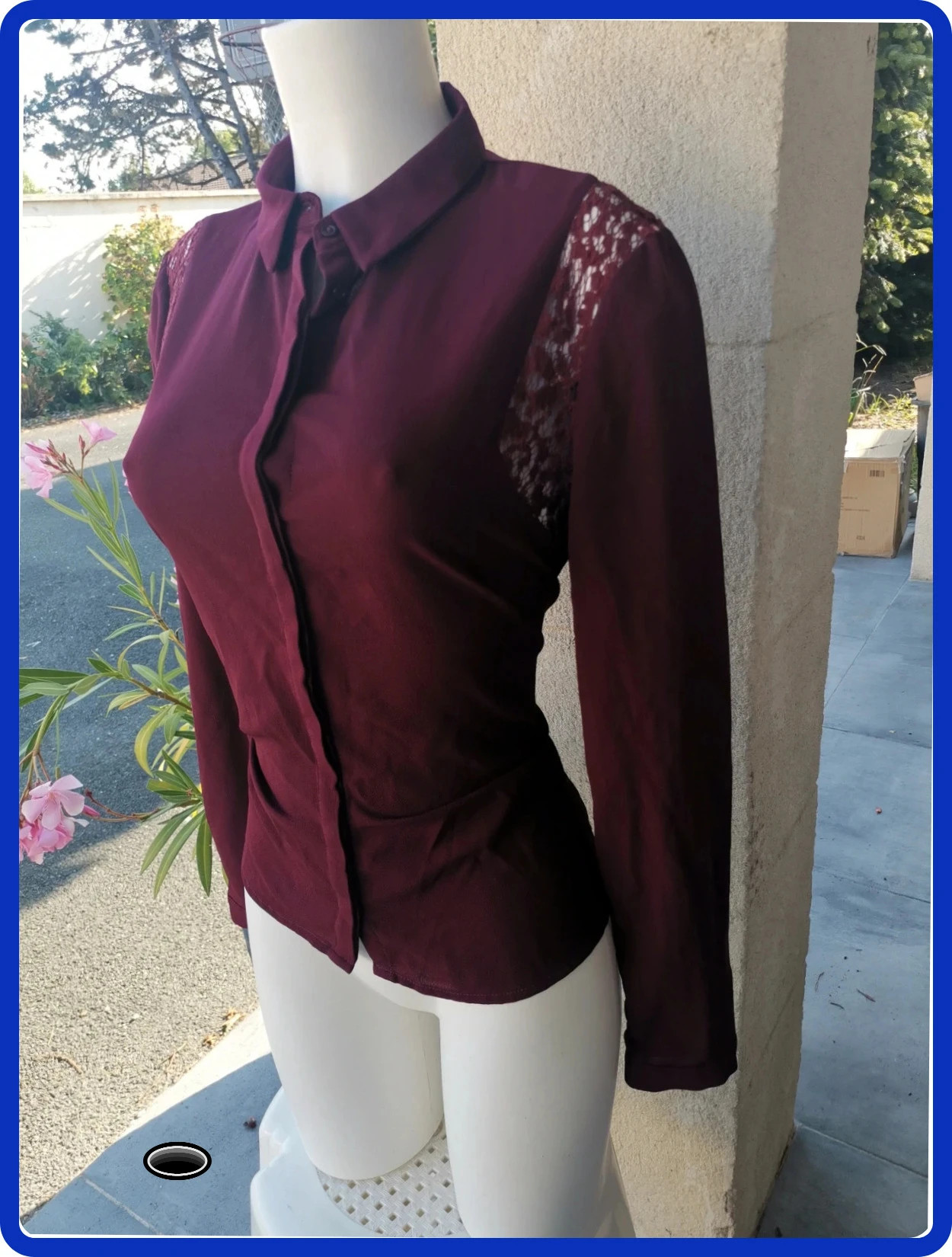 Très jolie chemisier bordeaux naf naf taille 40 – Naf Naf – taille L / 40 / 12 4