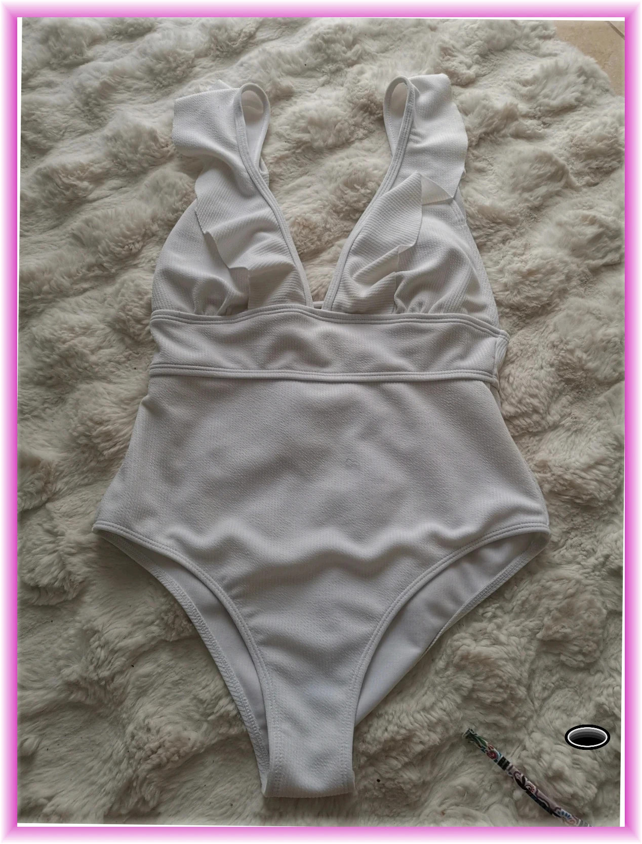 Maillot de bain taille M blanc 1 pièce – BLANC – taille M / 38 / 10 4