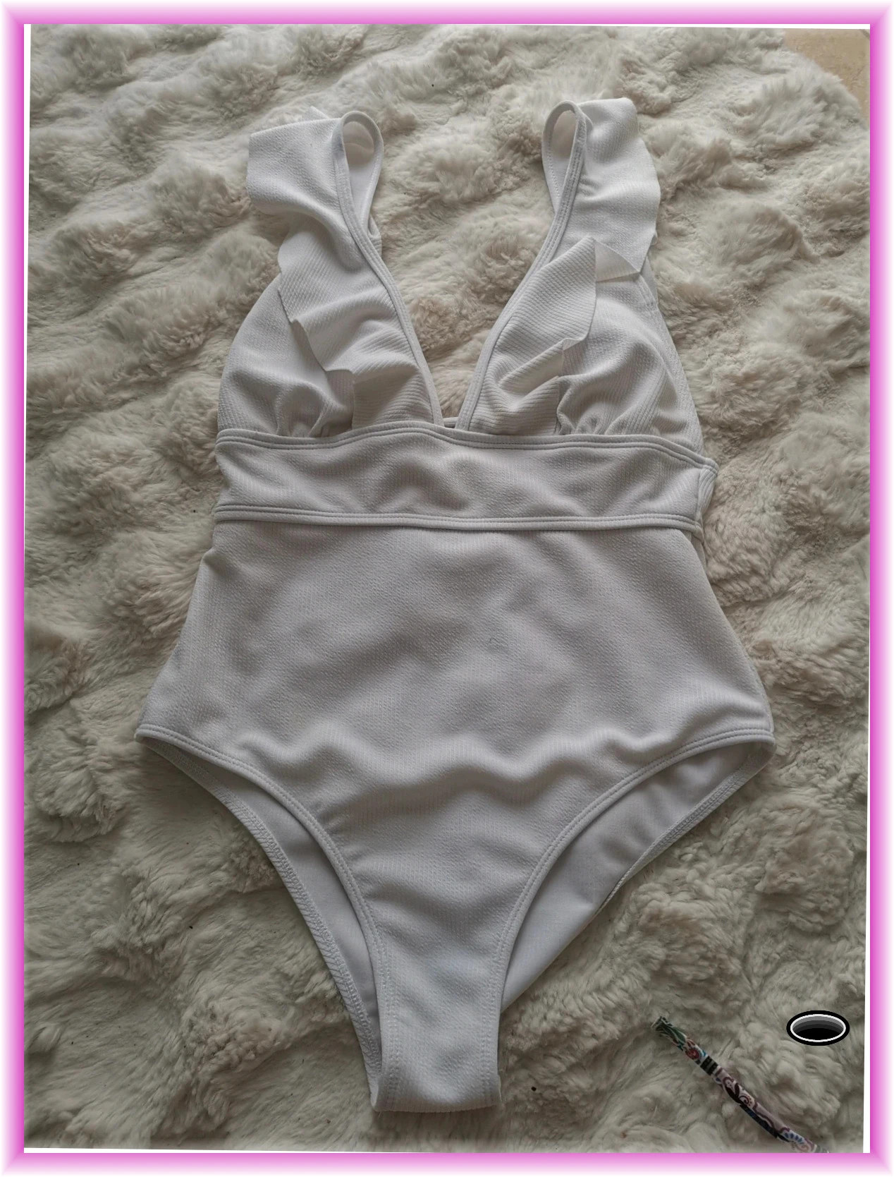 Maillot de bain taille M blanc 1 pièce – BLANC – taille M / 38 / 10 3