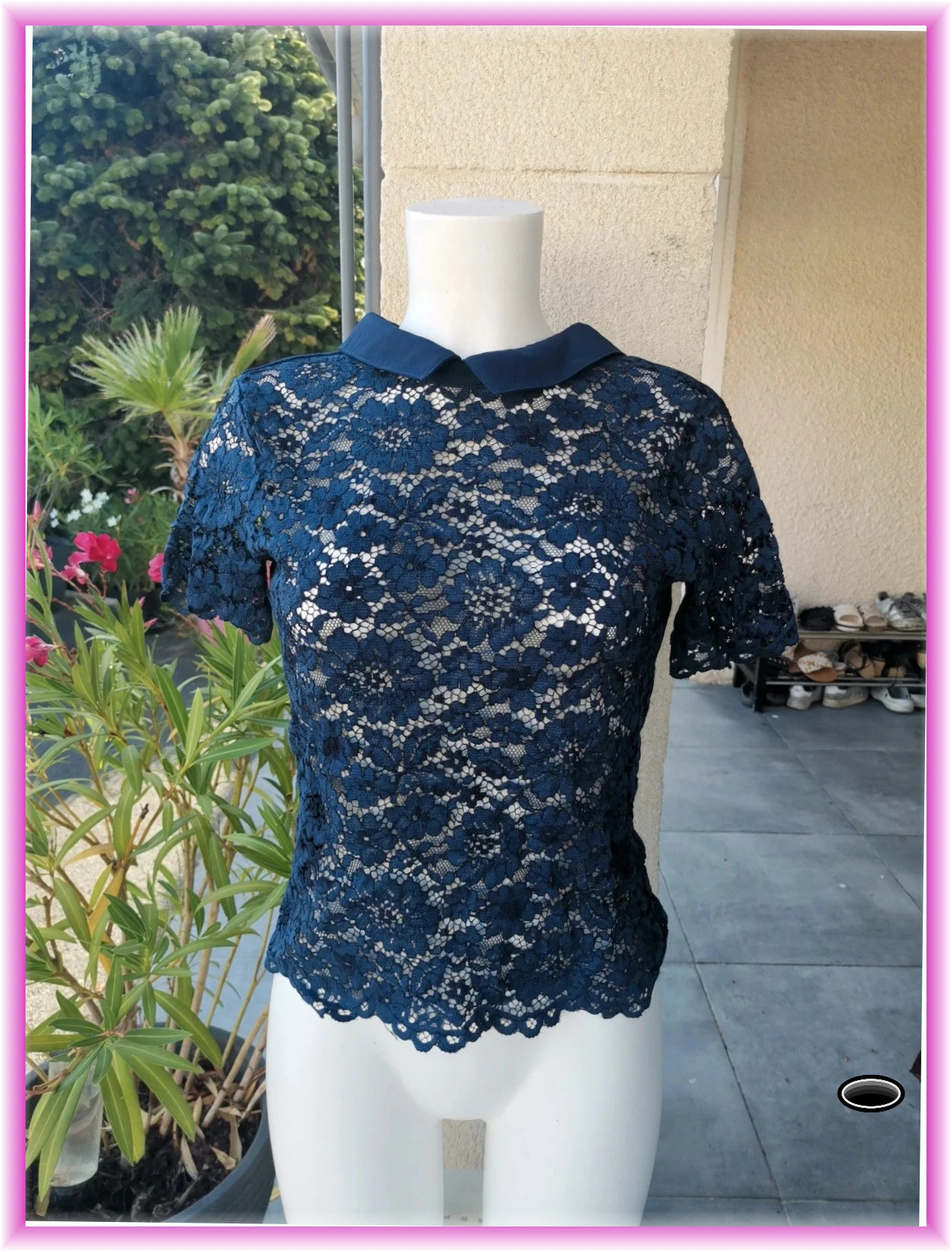 Très jolie haut taille s camaïeu bleu électrique dentelle – Camaïeu – taille S / 36 / 8 2