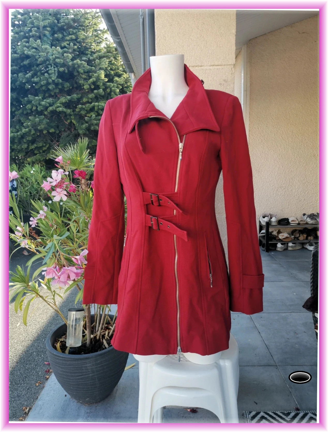 Superbe manteau rouge Alain manoukian taille 38 – Alain Manoukian – taille M / 38 / 10 3