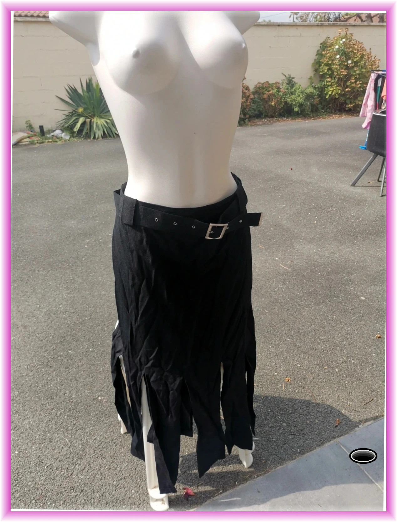 Très jolie jupe longue à frange noir taille s – indépendant – taille S / 36 / 8 3