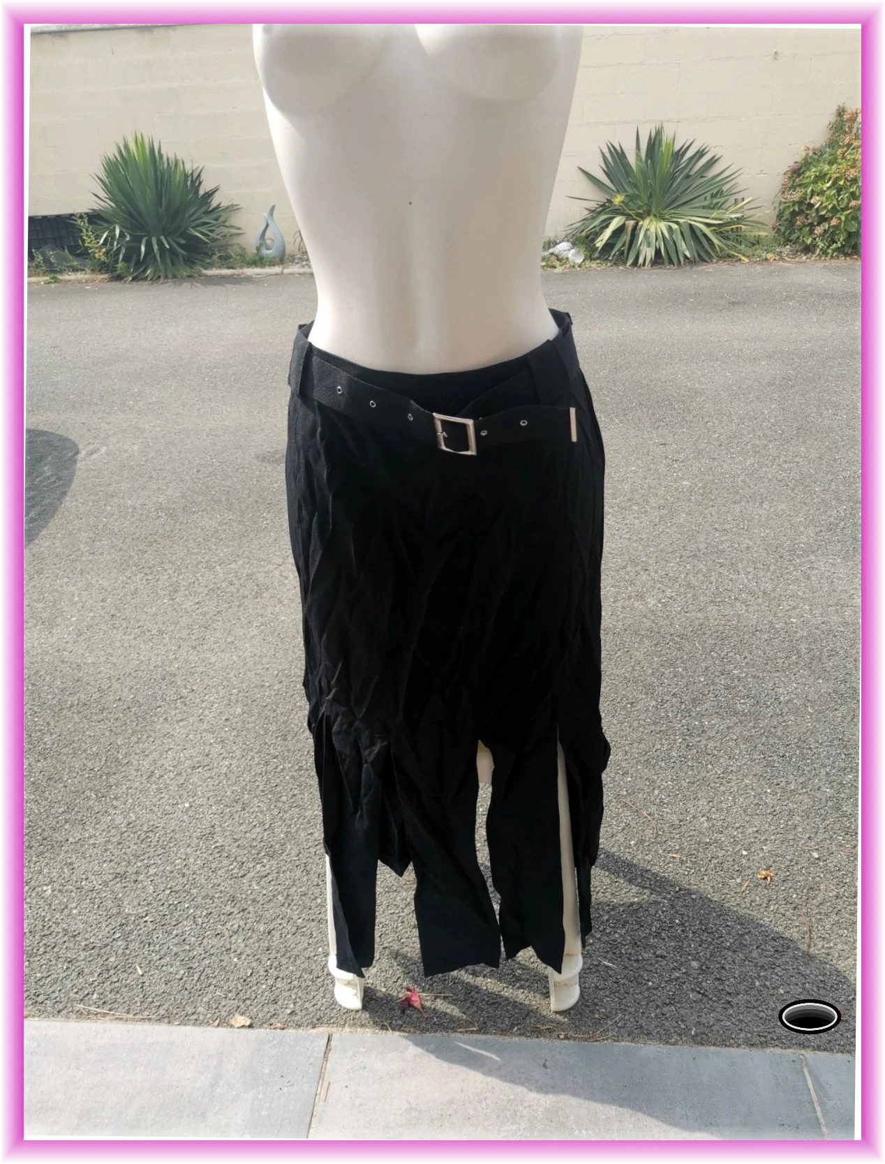 Très jolie jupe longue à frange noir taille s – indépendant – taille S / 36 / 8 2