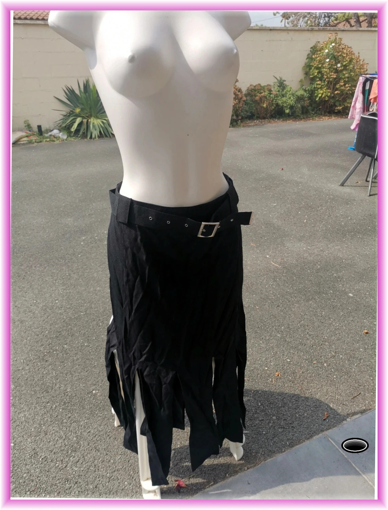 Très jolie jupe longue à frange noir taille s – indépendant – taille S / 36 / 8 5