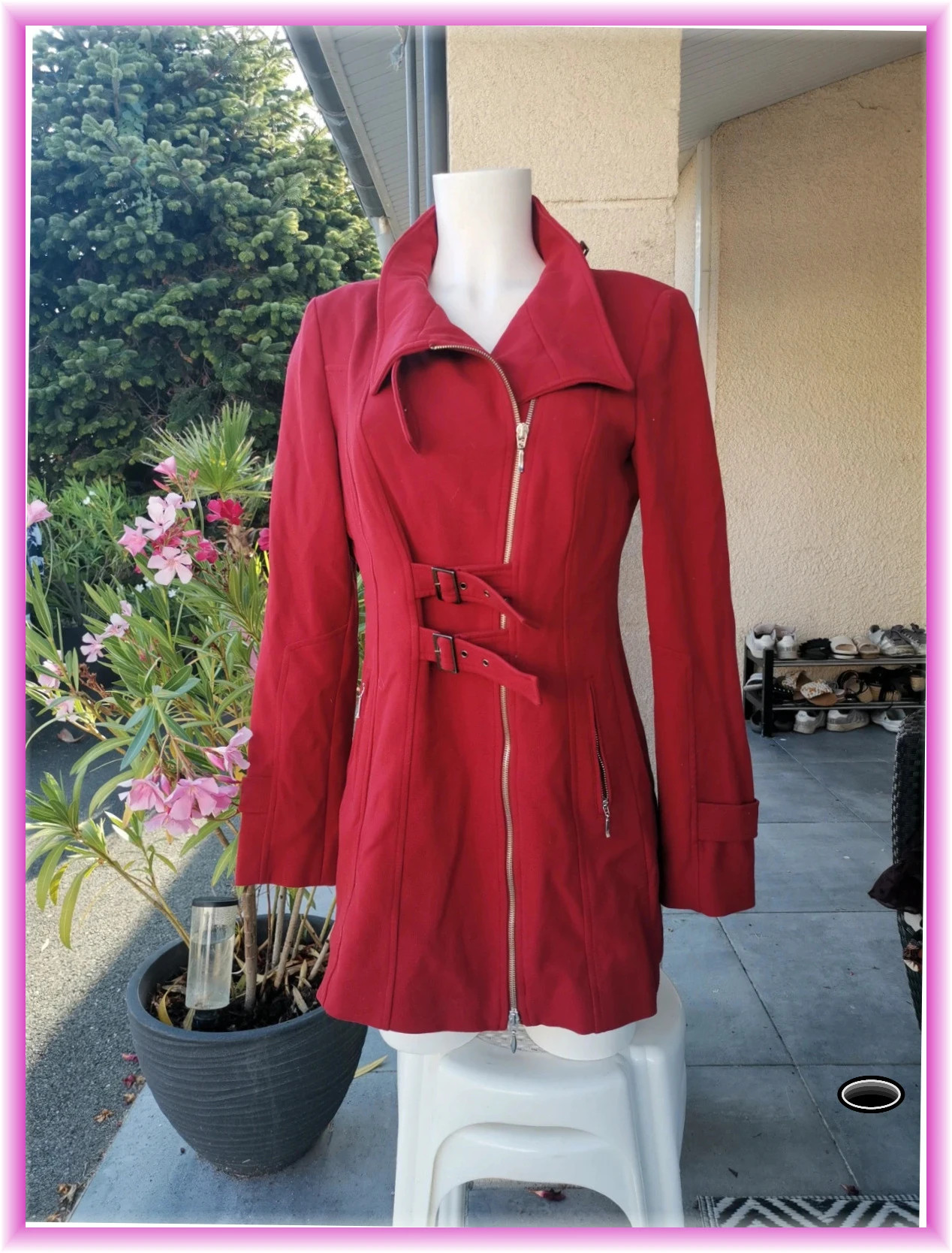 Superbe manteau rouge Alain manoukian taille 38