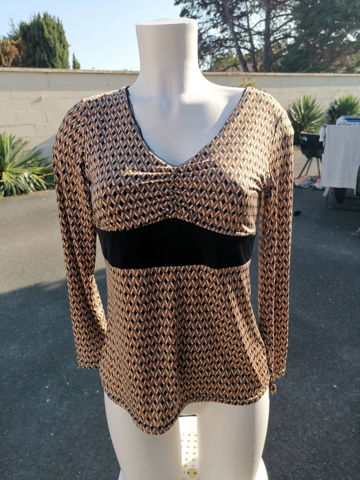 Très jolie haut taille s marron noir – indépendante – taille S / 36 / 8 3