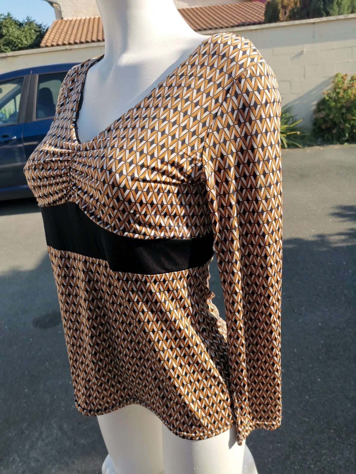 Très jolie haut taille s marron noir – indépendante – taille S / 36 / 8 4