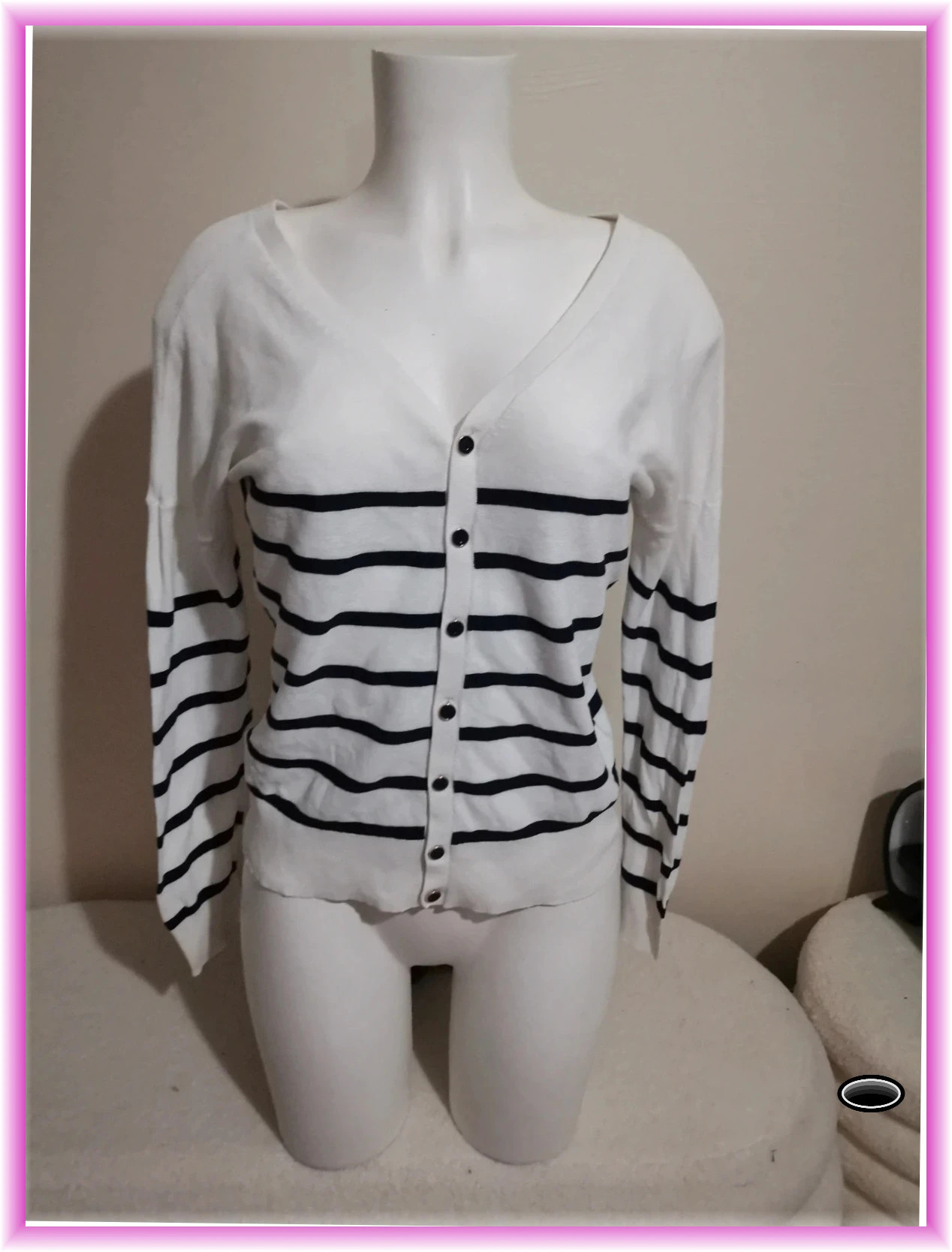 Très beau gilet promod taille s blanc marine – Promod – taille S / 36 / 8 2