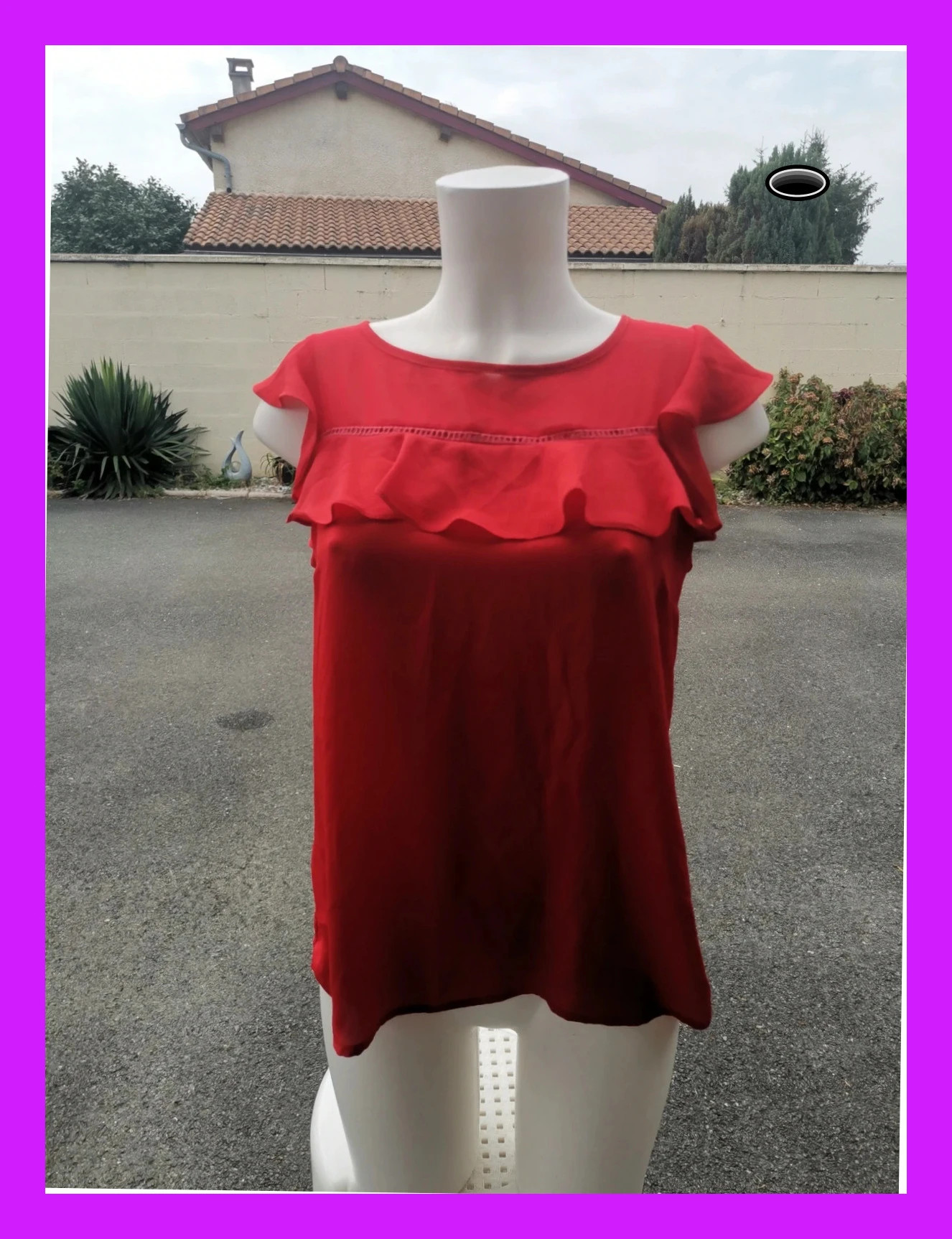 Très jolie haut rouge taille 36 – indépendant – taille S / 36 / 8 2