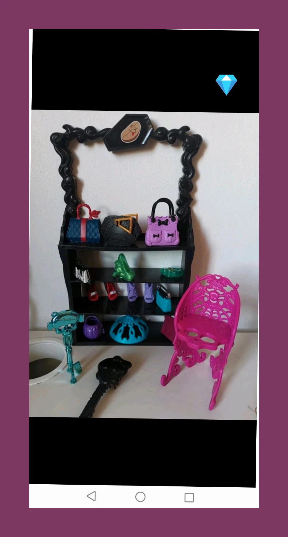 lot accessoires sac à main chaussures monster high etc