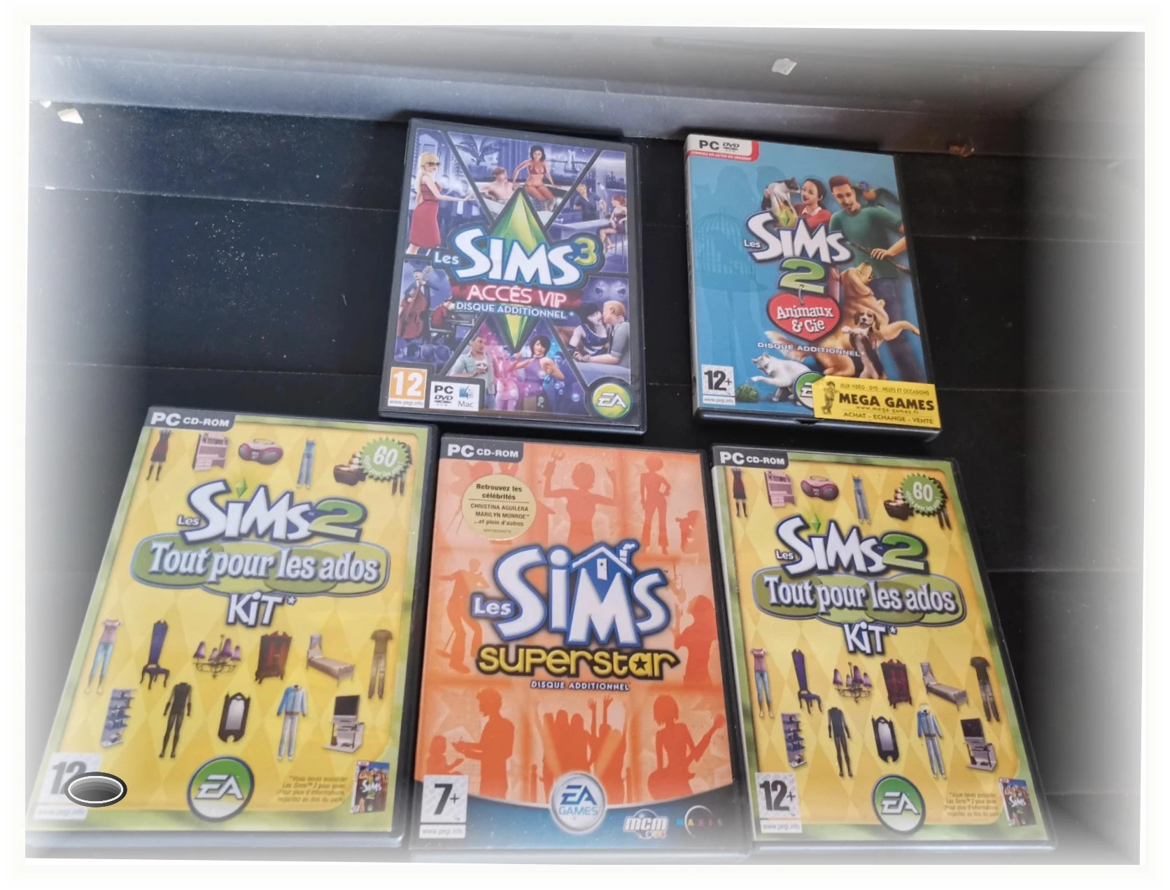 Lot de 5 jeu pc Sims