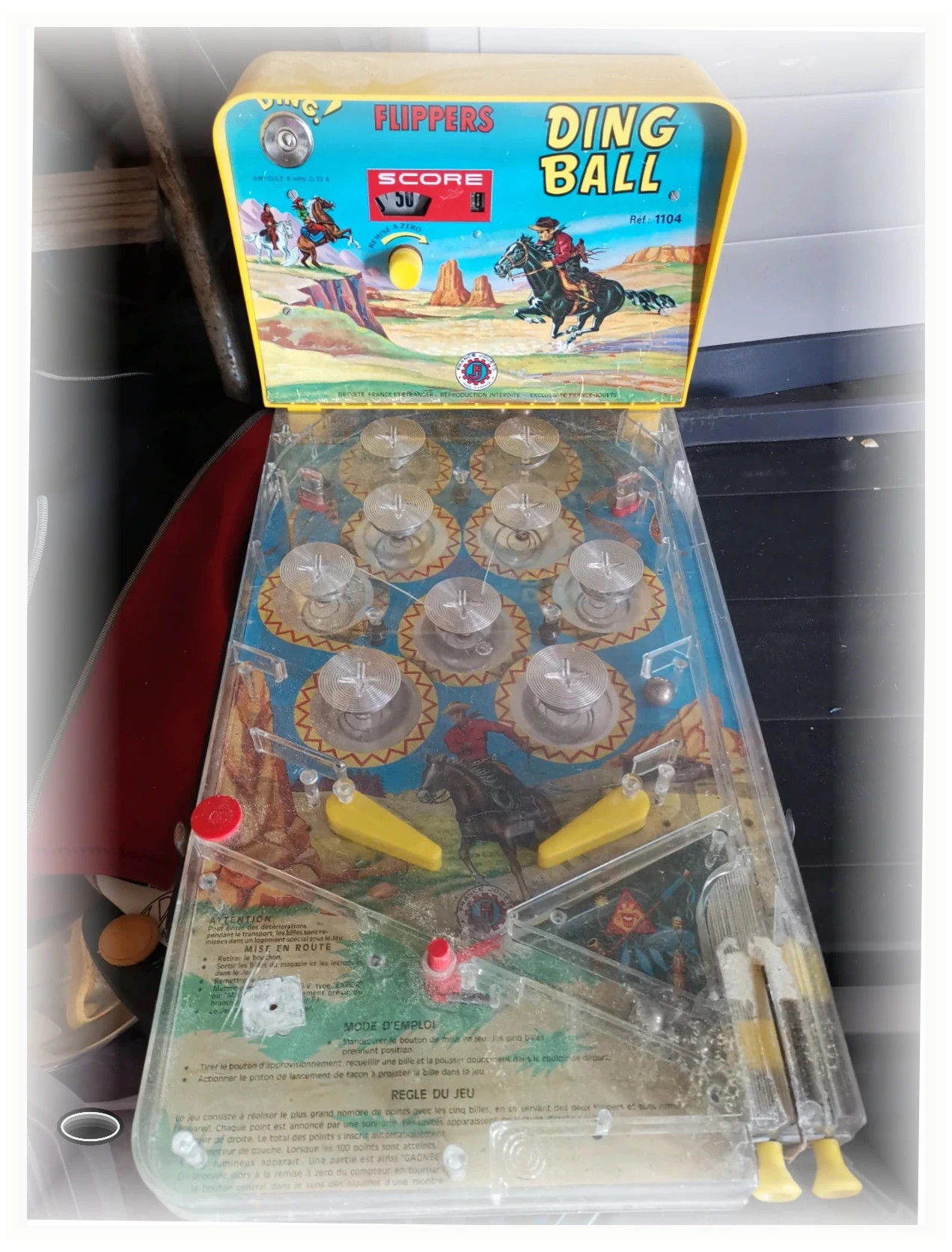 Flipper Ding Ball Réf 1104 France Jouets vintage